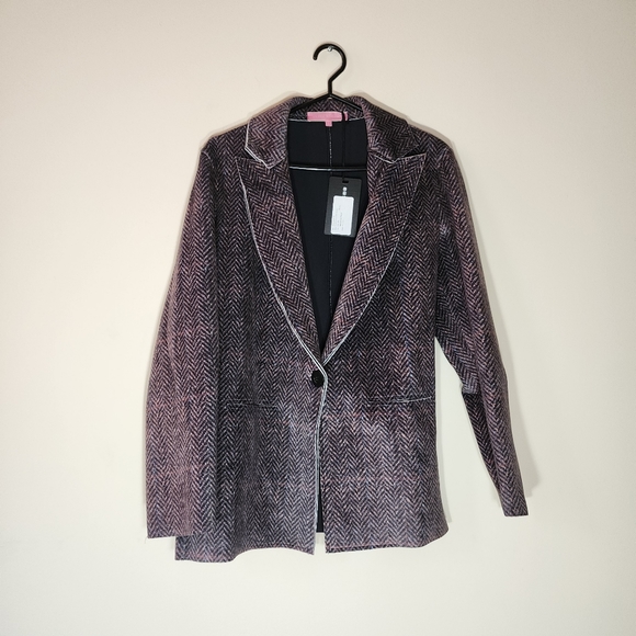 *HP* LA FILLE des FLEURS Sicilia Soft Velvet Blazer - Picture 1 of 10